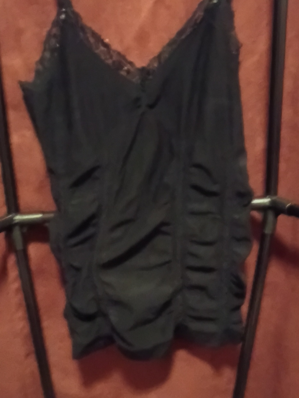 Black Lace-Trim Cami Tank Top
